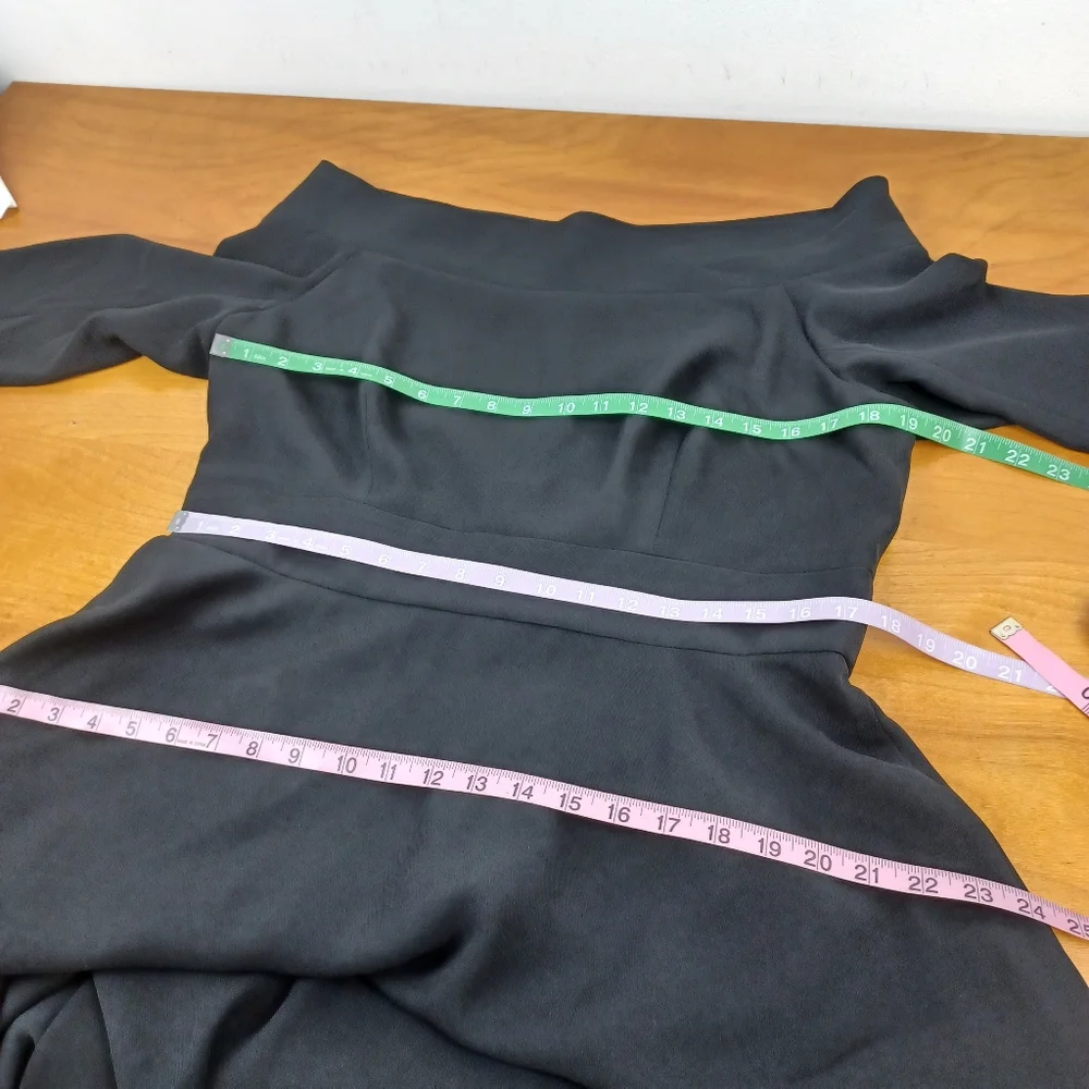 InLove By Marina Bulatkina Audrey Dress Plus Size 16 Women Black Pockets A line
